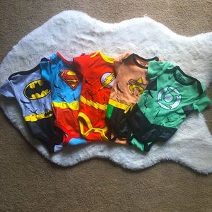 Super hero onesies 6-9 months